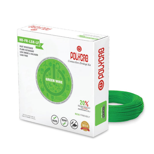Polycab 6 sq.mm - Green Color