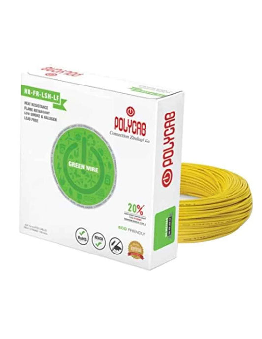 Polycab 4 sq.mm - Yellow Color